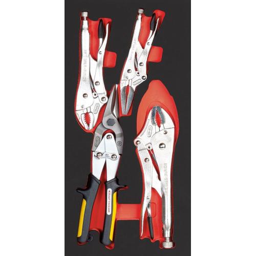 Kraftwerk Tools 105.401.023 Pinza a serraggio / cesoia per lamiera 4pz. Inlay 20x40