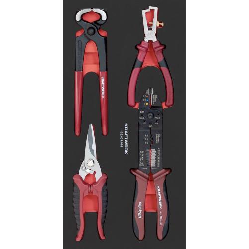 Kraftwerk Tools 105.401.026 Set di pinze/forbici 4 pz. Inlay 20x40
