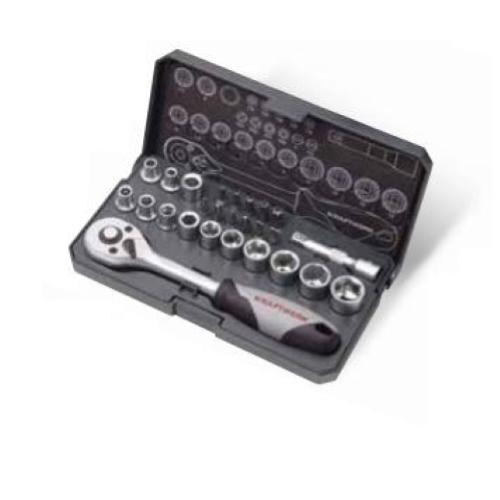 Kraftwerk Tools 204.100.000 Set di chiavi a bussola, Basic, 1/4", 26 pz.