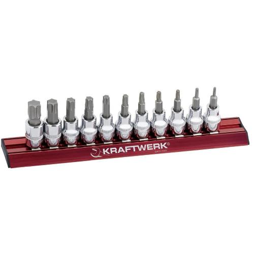 Kraftwerk Tools 205099 11pz- Set MAGALU di chiavi a bussola giravite TX 3/8"