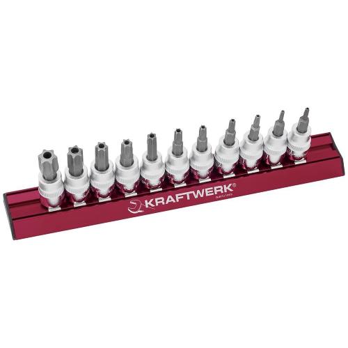 Kraftwerk Tools 205399 11pz- Set MAGALU di chiavi a bussola giravite TX tamper 3/8