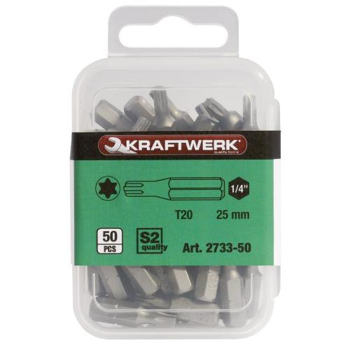 Kraftwerk Tools 2732-50 1/4'' Inserto TX 25 mm T15, 50 pz.
