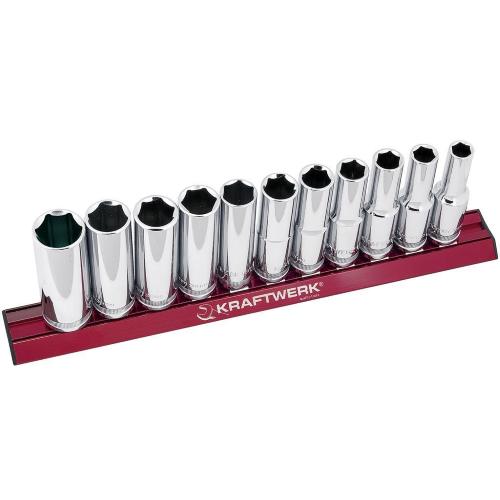 Kraftwerk Tools 301990 11pz- Set MAGALU di chiavi a bussola lunghe 1/2"