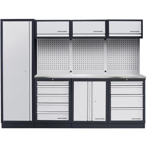 Kraftwerk Tools 3964BIX Parete d'officina MOBILIO a 4 elementi - Inox.