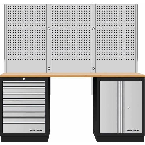 Kraftwerk Tools 3964K-80S-W Mobilio 2 Combicon parete forata, multistrato in faggio