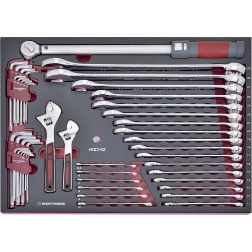 Kraftwerk Tools 4902-02 45pz- Assort. EVA per cassetto chiavi + dinamom.