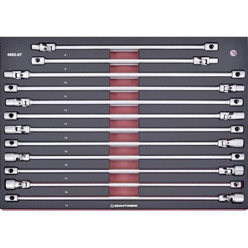 Kraftwerk Tools 4902-07 12pz- Assort. EVA per cass. chiavi esagonali a T