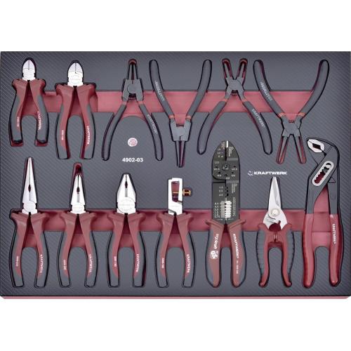 Kraftwerk Tools 4902-03 13pz- Assort. EVA per cassetto pinze e tronchesi