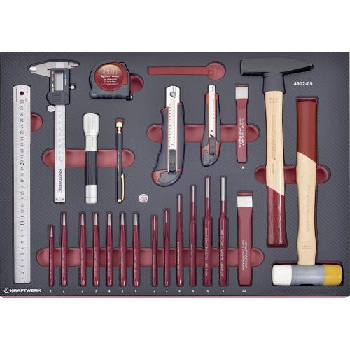 Kraftwerk Tools 4902-05 41pz- Assort. EVA per cass. martelli, cutter e misu