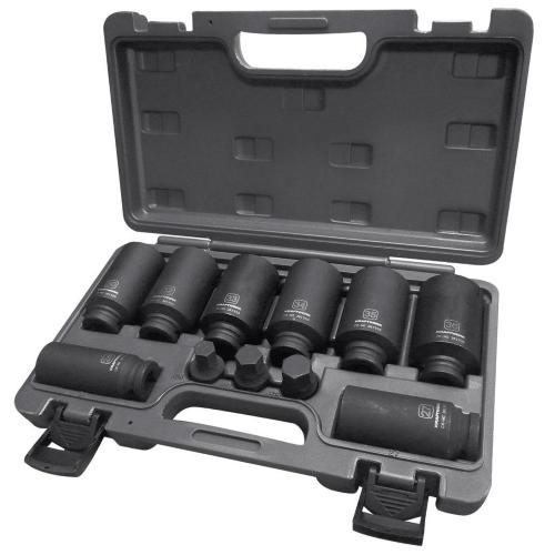 Kraftwerk Tools 381905 Ass. 11pz. Chiavi a bussola dodecagonali a macchina