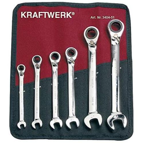 Kraftwerk Tools 3404-51 6pz- Astuccio in tessuto CLICKRAFT reversibili 8-19 mm