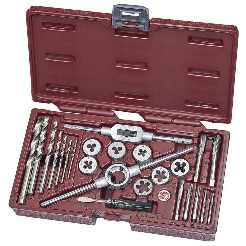 Kraftwerk Tools 3240MOD 24pz- Set di maschi e filiere + set di punte, HSS-G