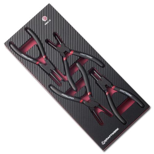 Kraftwerk Tools 4903-12 4 pz- Assortimento modulabile di pinze per seeger EVA3