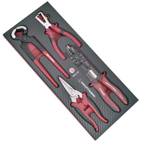 Kraftwerk Tools 4903-28 Ass. mod. EVA3 Pinze/forbici 4pz.