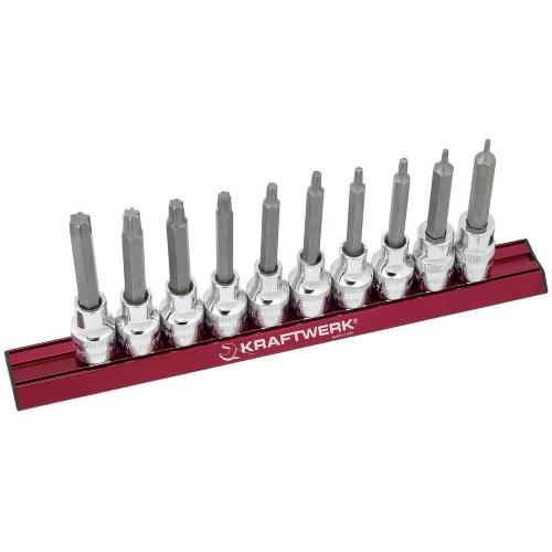 Kraftwerk Tools 335099 11pz- Set MAGALU di chiavi a bussola giravite lunghe TX 1/2