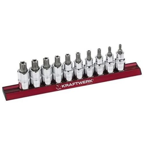 Kraftwerk Tools 329099 10pz- Set chiavi a bussola a giravite Tamper RIBE 1/2"