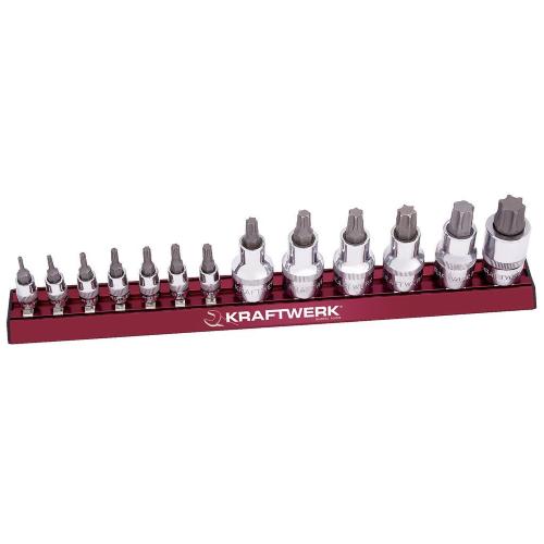 Kraftwerk Tools 99045 13pz- Set MAGALU di chiavi a bussola a giravite TX