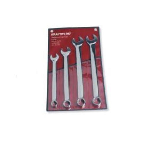 Kraftwerk Tools 3558R 4pz- Astuccio chiavi combinate 24-32 mm, lucide