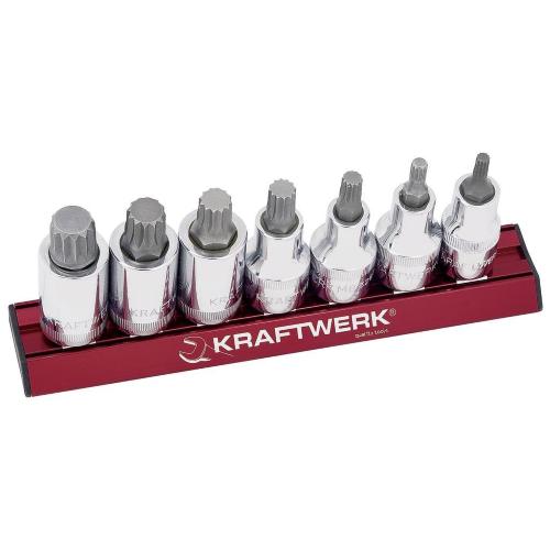 Kraftwerk Tools 328099 7pz- Set MAGALU di chiavi a bussola giravite XZN 1/2"