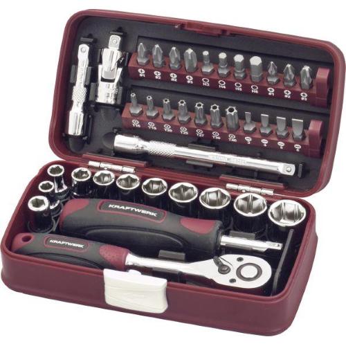 Kraftwerk Tools 99073 38-p. Set di chiavi a bussola 1/4"