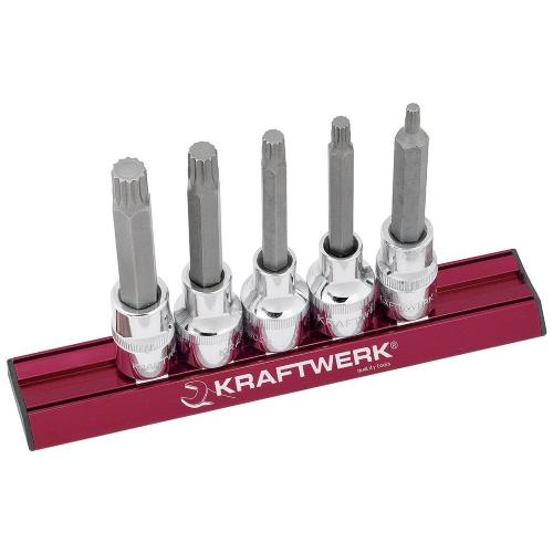 Kraftwerk Tools 338099 7pz- Set MAGALU di chiavi a bussola giravite lunghe XZN 1/