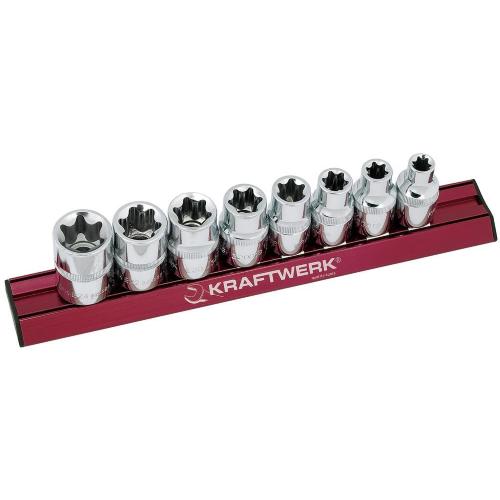 Kraftwerk Tools 320099 8pz - 1/2'' Chiavi a bussola E-TX, su guida MAGALU