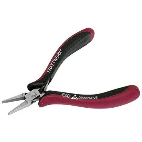 Kraftwerk Tools 4231-115 Pinza Hightech per elettronica, becchi piatti 115 mm