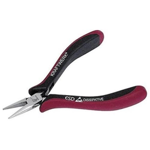 Kraftwerk Tools 4233-115 Pinza Hightech per elettronica, becchi semitondi 115 mm