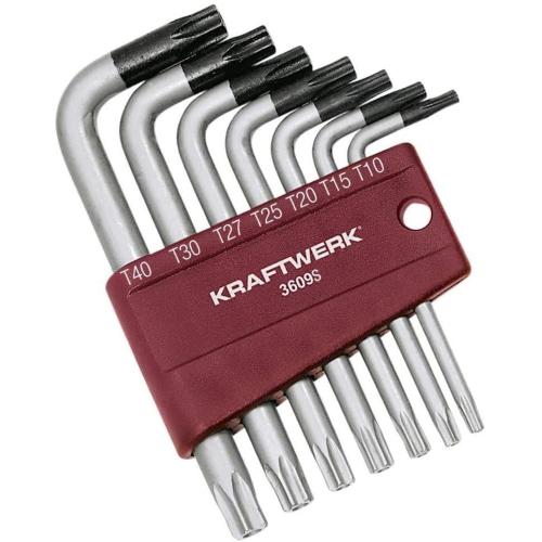 Kraftwerk Tools 3609S 7pz- Serie chiavi maschio corte TX Tamper res.