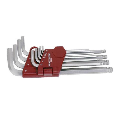 Kraftwerk Tools 3602 10 pz-Serie chiavi maschio esagonali ballpoint 1.5-10 mm