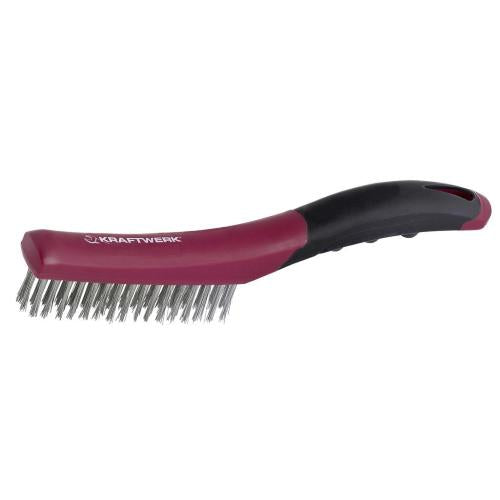 Kraftwerk Tools 4325 Spazzola a fili di acciaio ergokraft, 4 file