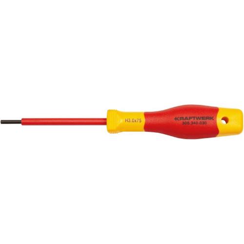 Kraftwerk Tools 305.340.030 Giravite maschio esagonale VDE, 3mm