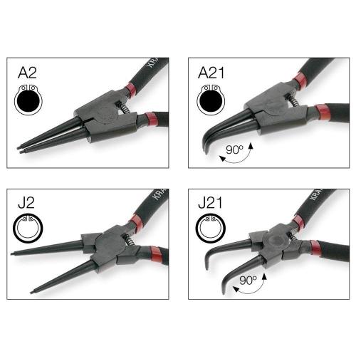 Kraftwerk Tools 2212 4pz- Set assortito di pinze per seeger