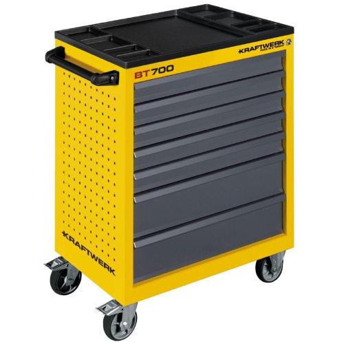 Kraftwerk Tools 101.117.101 Carrello da officina BT700 GIALLO 60/40 7 cassetti