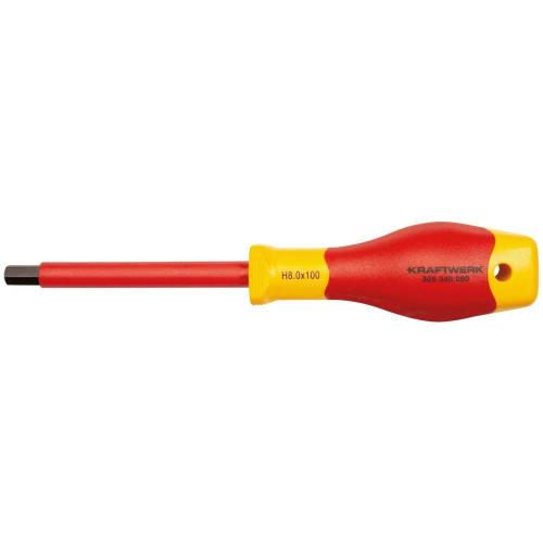 Kraftwerk Tools 305.340.080 Giravite maschio esagonale VDE, 8mm