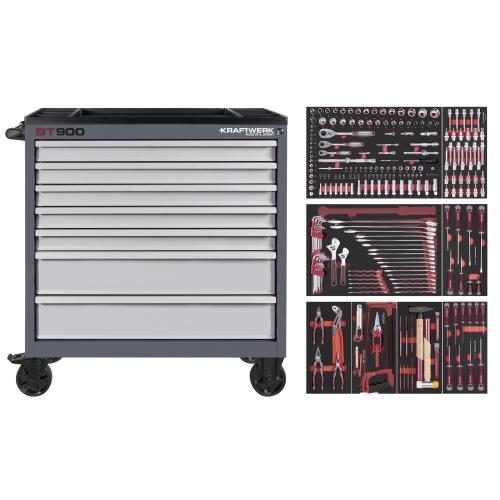 Kraftwerk Tools PRO LINE 102.217.101 BT900 Carrello da officina, 7 cassetti, PRO, 278-pz.