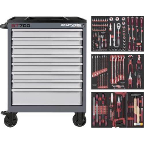 Kraftwerk Tools 102.118.101 Carrello da officina BT700 8 cassetti 143 pz.