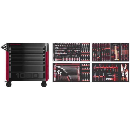 Kraftwerk Tools 102.517.006 PRO LINE Carrello da officina PT1000 7 cassetti 261 pz.