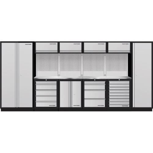 Kraftwerk Tools 3964K-H284S5H-K4IX Mobilio 6 combi, porta pieghevole, armadio alto, inox