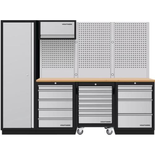 Kraftwerk Tools 3964K-H5R4-K1W Mobilio 4 combi, unità alta, parete forata, faggio