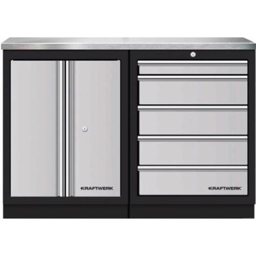 Kraftwerk Tools 3964K-S500IX Mobilio 2 combi, inox, 5 cassetti