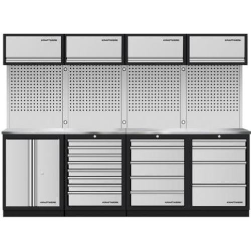 Kraftwerk Tools 3964K-S854-K4IX Mobilio 4 combi, pensile, parete forata, inox