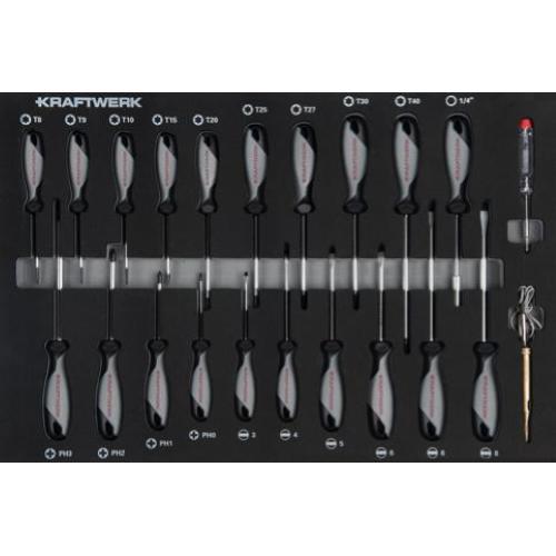 Kraftwerk Tools 105.102.013 Cassetto per cacciavite per carrello portautensili 22-pz.
