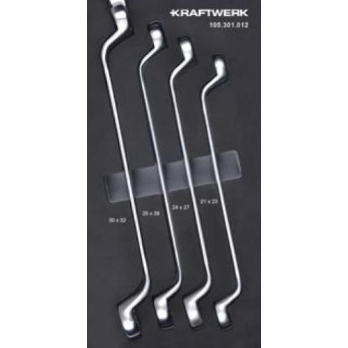 Kraftwerk Tools 105.301.012 Set chiavi poligonali doppie 4 pz. Inlay 20x40