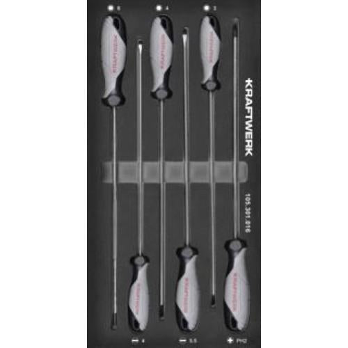 Kraftwerk Tools 105.301.016 Giraviti lunghi con intaglio PH esagonale 6-pz. Inlay 20x40