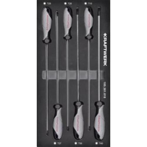 Kraftwerk Tools 105.301.018 Cacciaviti lunghi TX 6-pz. Inlay 20x40