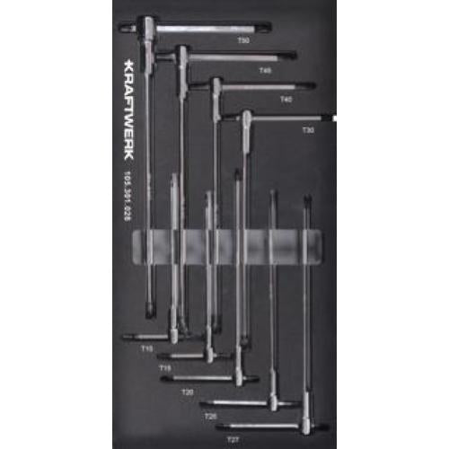 Kraftwerk Tools 105.301.028 Impugnatura a T TX 9-pz. Inserto 20x40