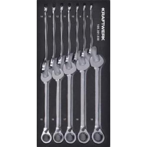 Kraftwerk Tools 105.301.030 Set di cricchetti ad anello 12-pz. Inlay 20x40