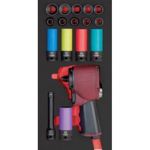Kraftwerk Tools 105.401.027 Set di chiavi a urto 1/2" 17pz. Inlay 20x40