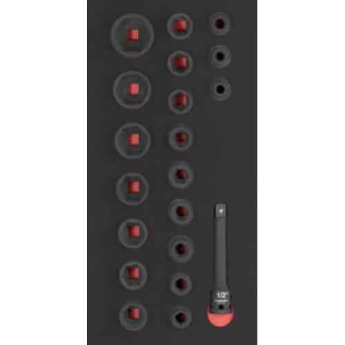 Kraftwerk Tools 105.401.028 Bussole impact 1/2" 20 pz. Inlay 20x40